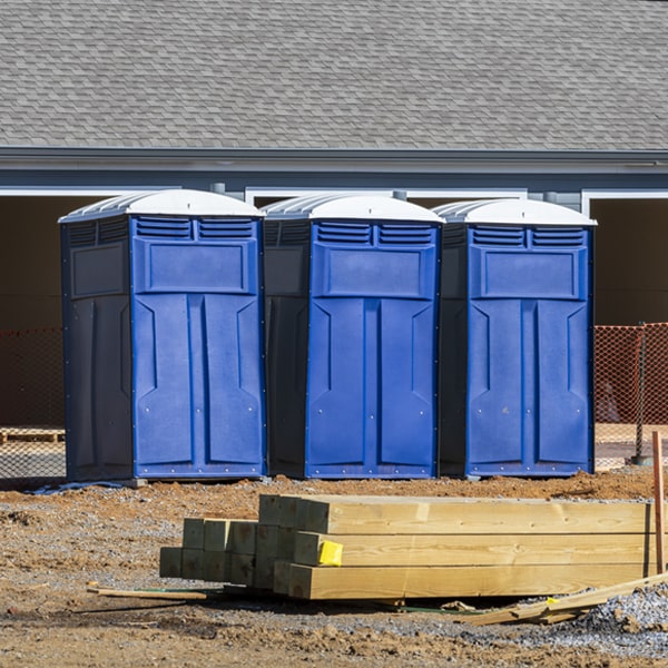 how often are the portable toilets cleaned and serviced during a rental period in Benton IA